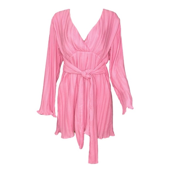 LOVERS + FRIENDS Bernice Pleated Mini Dress, Candy Pink, Large - Picture 13 of 13